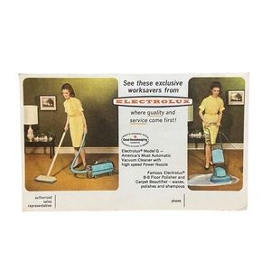 Electrolux Vacuum Cleaner Color Advertising Postcard